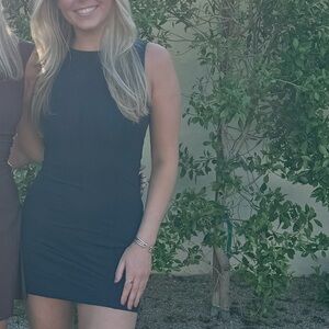 Zara Black Sheath Mini Dress for Weddings